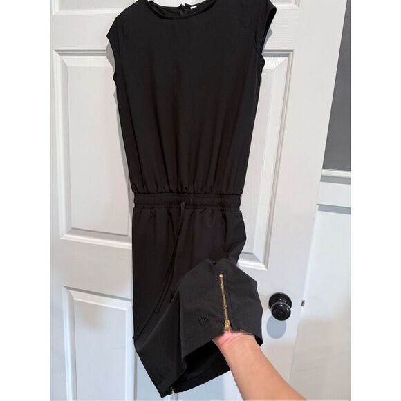 NWOT Albion Going Places Black Cap Sleeve Drawstring Waist Athletic Dress XS - Picture 5 of 16
